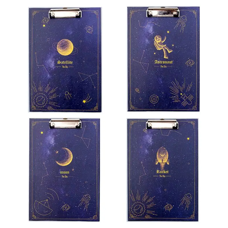 

Creative Dream Starry Sky File Folder Clipboard A4 Writing Board School Supply