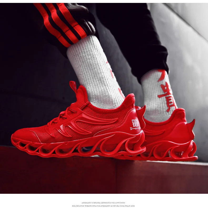 Новая мода обувь blade Для мужчин кроссовки с волнообразным краем; Zapatos De Hombre Для мужчин, со шнуровкой, из дышащей ткани, кроссовки для бега, кроссовки для Для мужчин Спортивная обувь