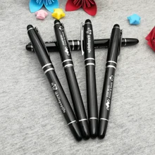 Персонализированные корпоративные подарки хороший гель для письма черная ручка тело с серебряным зажимом хорошая компания юбилей раздача подарков на вечеринке