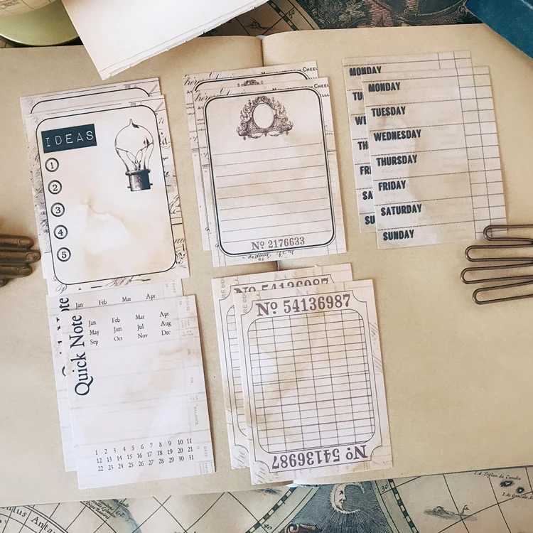 Ретро наклейки на материал для заметок с пятнами кофе DIY дневник альбом Скрапбукинг Happy planner Декоративные наклейки для заметок