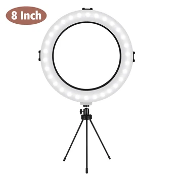

Cellphone Studio High Brightness 3200K To 5500K Photography Camera With Tripod USB Powered Live Broadcast LED Ring Light Selfie