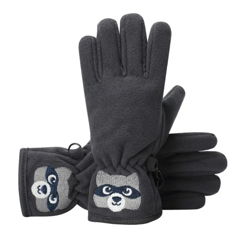 

New Cartoon Cute Bear Pattern Gloves Children Kids Winter Embroidered Warm Glove