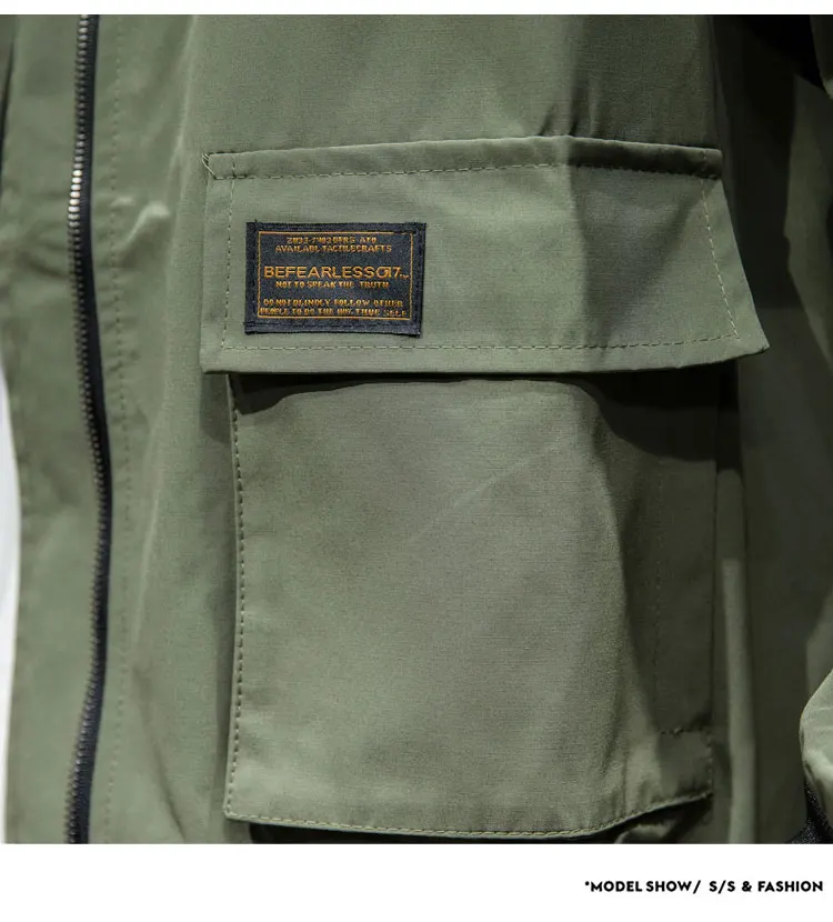 M-5XL мужские куртки и пальто уличная куртка-бомбер мужская ветровка модная одежда Осенняя свободная с большим карманом крутая