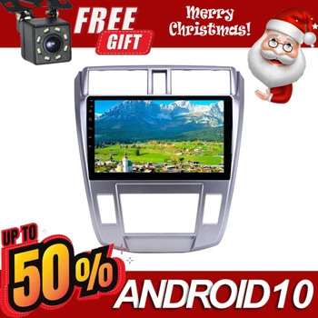 

9 Inch 2Din Car Radio Android 10.0 Multimedia Autoradio Bt Stereo Player GPS Navi Head Unit For 2008-2013 Honda City Auto AC