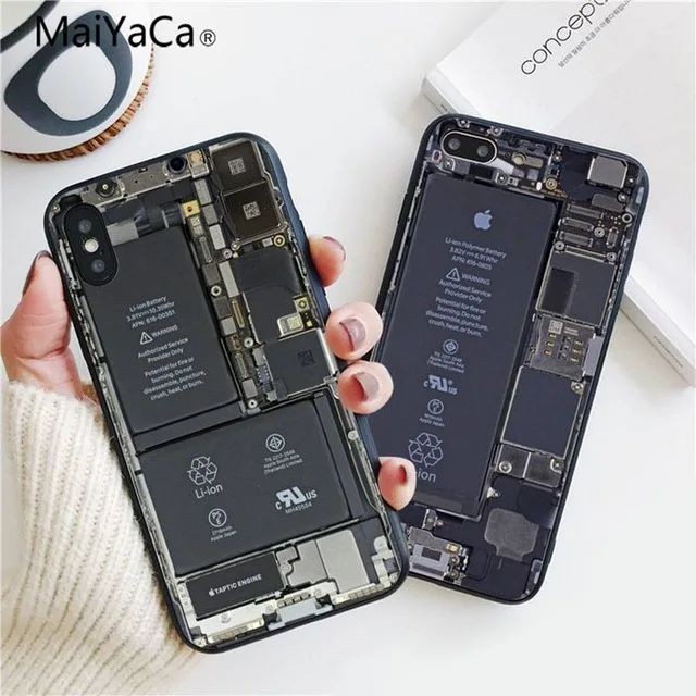 MaiYaCa Circuit board for iPhone 4S 5C 5S 6S 7 8 Plus X XR XS MAX 11 Por Samsung Black Soft Shell Phone Case Rubber Silicone | Мобильные