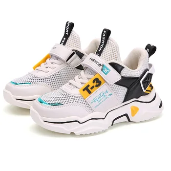 

Size 27-40 Boys Breathable Lightweight Sneakers Kids Anti-slippery Casual Shoes Children Hook Loop Wear-resistant Sneakers