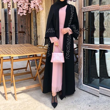 

Kaftan Dubai Abaya Kimono Cardigan Hijab Muslim Dress Caftan Marocain Abayas For Women Qatar Islam Clothing Robe Djellaba Femme