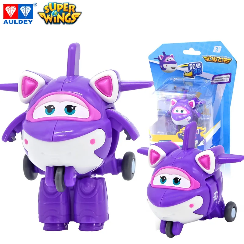 Krystal with box AULDEY, мини Супер Крылья, сезон, Кристал, BUCKY, деформация, фигурки, оригинальная игрушка, трансформирующаяся струя, высота около 5 см - Цвет: Krystal with box