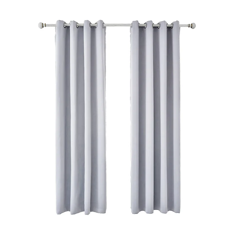 Greyish white Белые, розовые затемненные занавески с ушками для гостиной, спальни, черные, фиолетовые, плотные, термоизолированные занавески для окон - Цвет: Greyish white