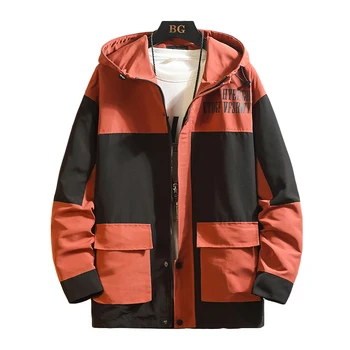 

Casual England Style New 2020 Spring Autumn Jacket Men Brand Clothes Plus Asian Size M-5XL With Hoodies