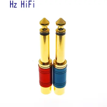

10PCS 6.35MM Gold Plating MONO Plug TO RCA JACK Audio Interconnect Adapter Converter for Amplifier Speaker MP3