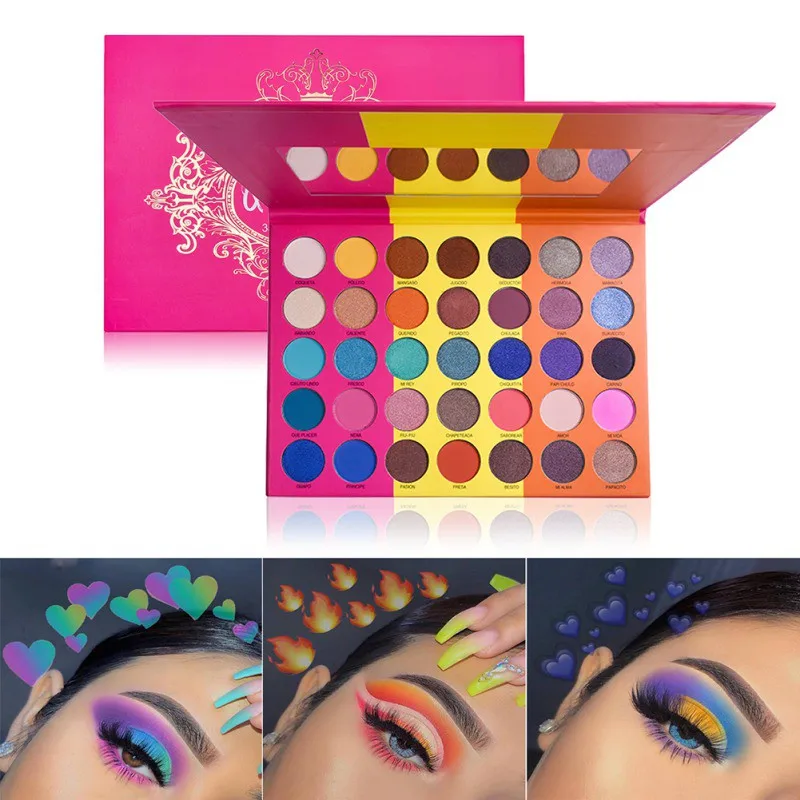 35-color Long Lasting Waterproof Smudge-proof Wholesale Glitter Matte Eye Shadow Powder Eye shadow Palette High Qaulity