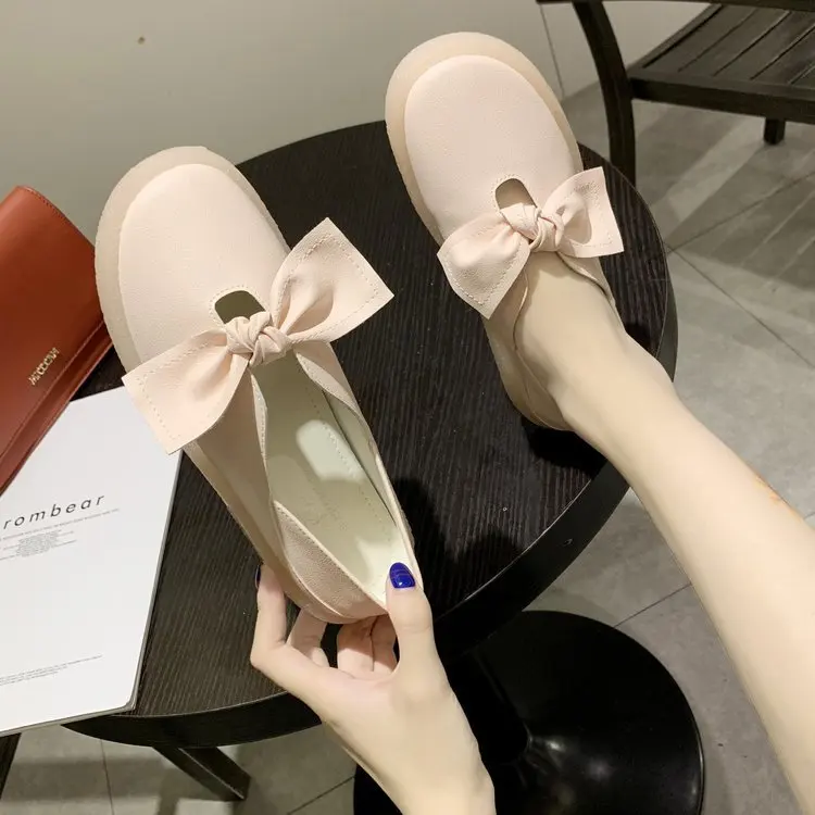 

2019 Early Autumn New Style CELUCASN Trend Bow Tramsparent Base Soft Surface Casual Comfortable Casual Shoes Shoes