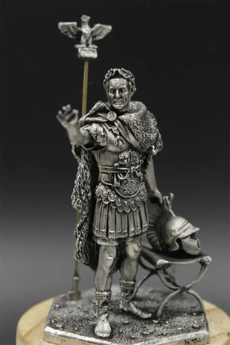 

1:30 Scale 60mm Tin Metal Gaius Julius Caesar Static Exquisite Ancient Roman Soldiers Statue Model Decoration Gift Collection