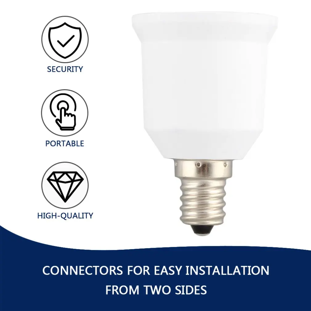 

Easy to Install Safe E12 to E27 Socket Light Bulb Lamp Holder Adapter Plug Extender Lampholdere12 lamp