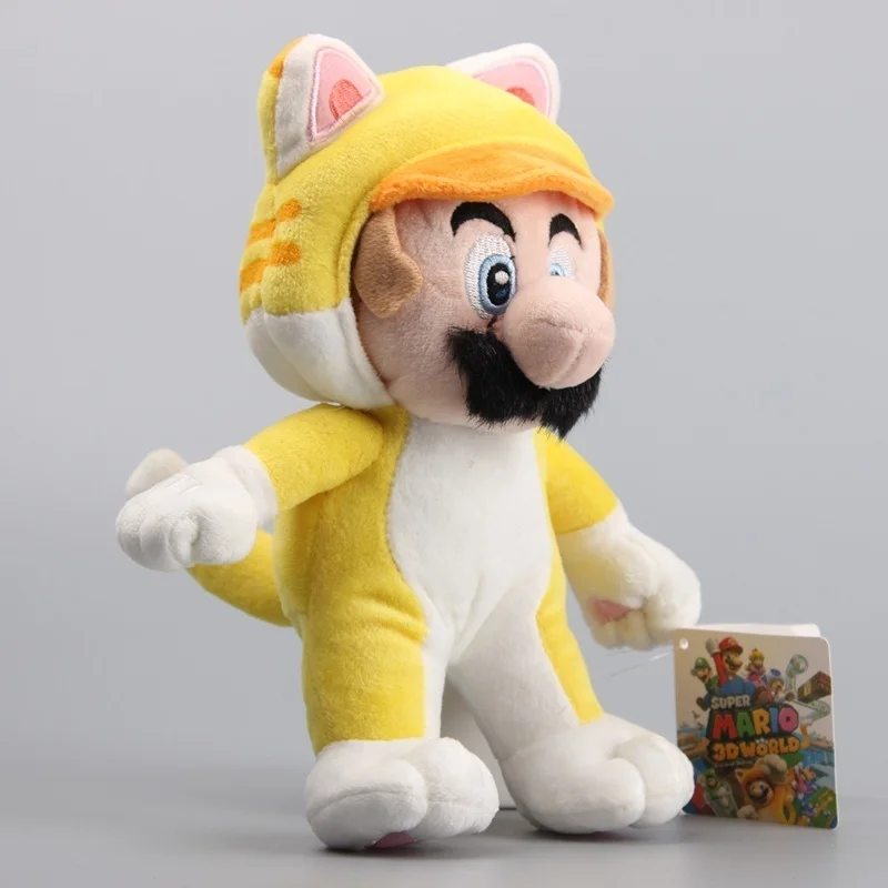 Супер Марио 3D мир игры желтый кот Марио плюшевые игрушки мягкие куклы, детский подарок " 18 см