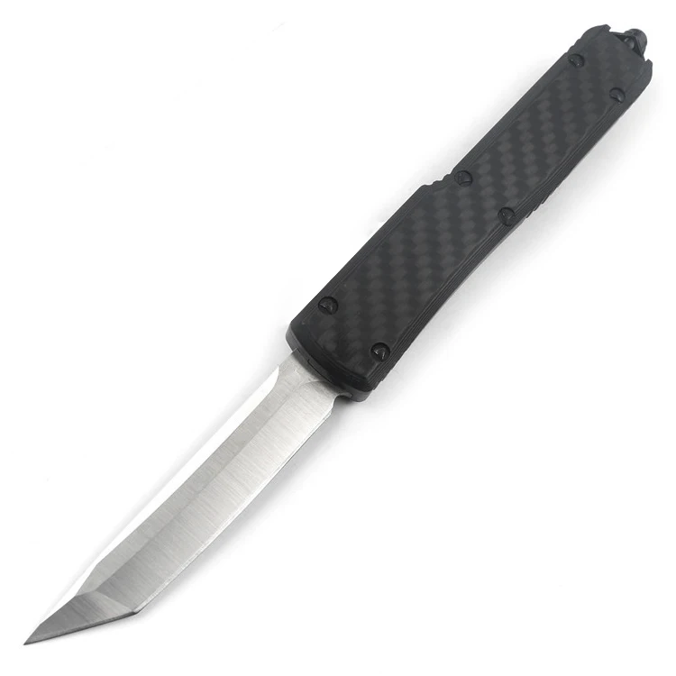 A SF VG10 стальное лезвие ручка из углеродного волокна инструменты для выживания на открытом воздухе кемпинга охоты EDC карманный нож кухонный нож для фруктов посуда инструмент - Цвет: A