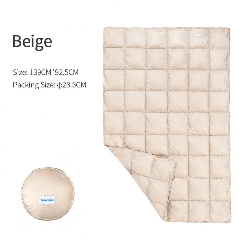 Beige Naturehike Кемпинг Сращивание спальный мешок 90 г гусиный пух Многофункциональный 800+ FP Сверхлегкий портативный носимых Водонепроницаемый одеяло - Цвет: Beige