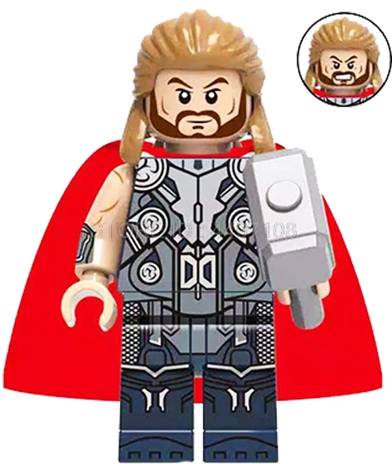 Мстители Endgame Толстая фигурка Тора Loki Odin ОСА строительные блоки Капитан Америка Marvel танос Халк Железный человек Марка Человек-паук игрушки