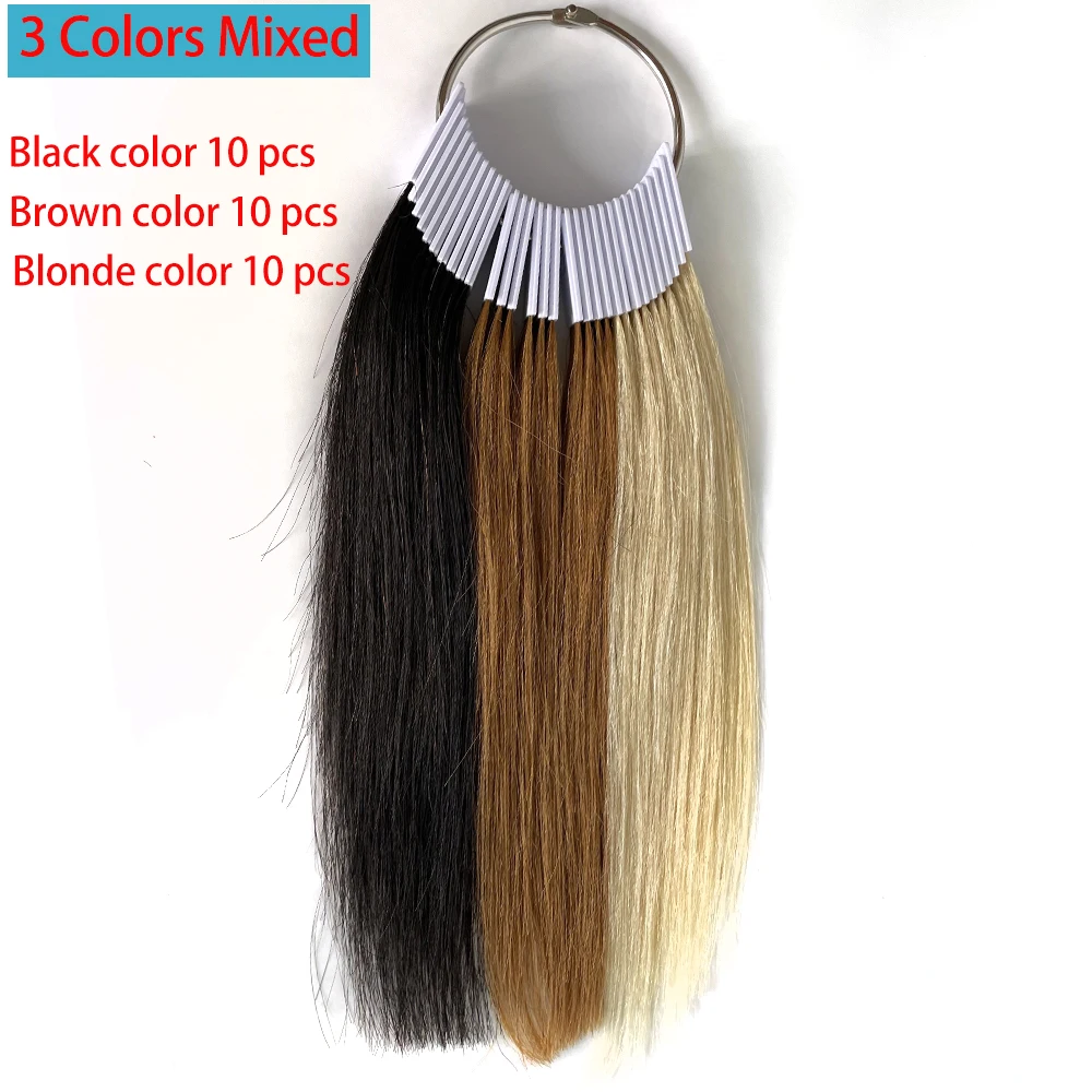 Tinashe Beauty 30 Pcs Hair Color Rings Human Hair Charts Swatches Testing Color Samples For Salon Hairdresser Dyeing Practice