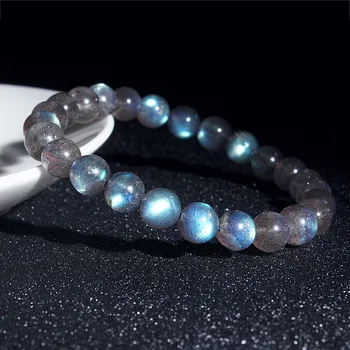 

Natural grey moonstone bracelet, cat eye crystal bracelet