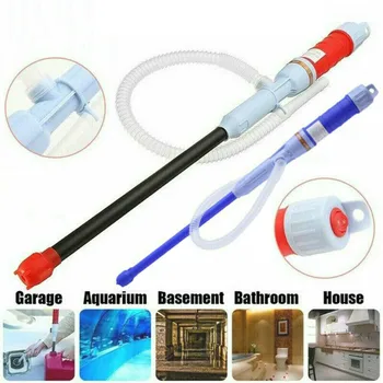 

Deluxe Liquid Transfer Siphon Pump Electric Automatic Fuel Fluid Water Pump Battery Powered Gas Water Bathroom Pond
