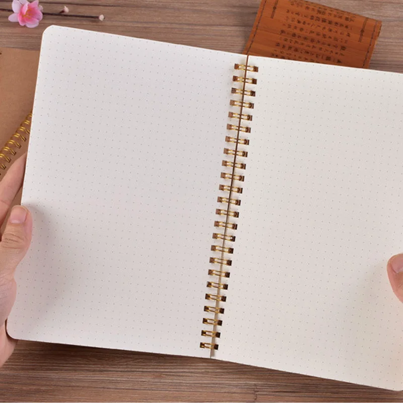 Bullet Journal A5 блокнот крафт-сетка в горошек пустой рисунок ежедневный Еженедельный ежедневник блокнот для офиса и школы канцелярские принадлежности