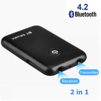 

2 in 1 Bluetooth Transmitter Receiver for TV Car Computer 4.2 Wireless Bluetooth Adapter 3.5mm AUX Audio Stereo Music Receiver