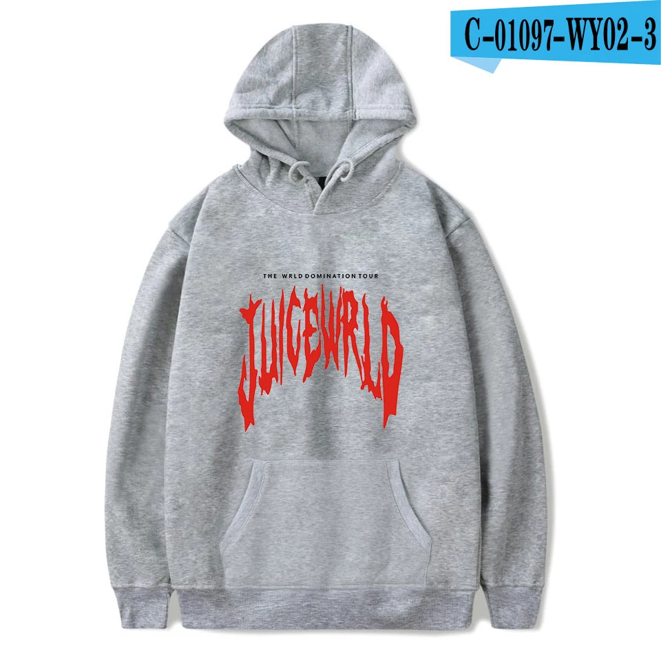 gray Толстовки с капюшоном Rapper Juice Wrld для мужчин/женщин, хлопковые толстовки в стиле хип-хоп, Молодежные Толстовки с розами, свитшоты Juice Wrld, Осень-зима - Цвет: gray