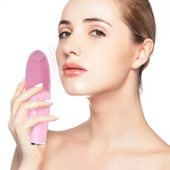 

Women Silicone Face Washing Machine Ultrasonic Vibration Waterproof Facial Cleansing Brush Massager Beauty Skin Care Tool