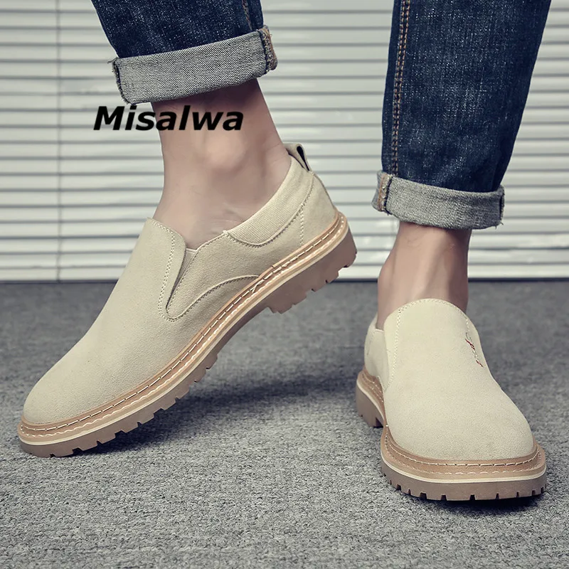 Misalwa/брендовая мужская обувь; черные замшевые туфли на платформе; мужская повседневная обувь для взрослых; офисные кроссовки для работы; обувь для отдыха