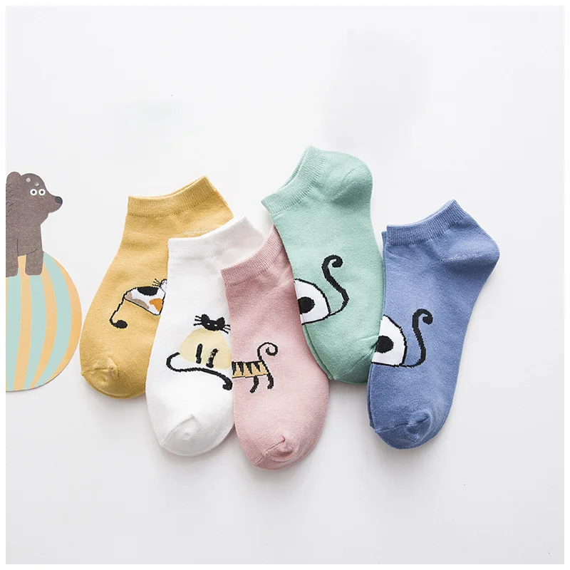 Женские носки с героями мультфильмов, хлопковые носки Harajuku, женские милые носки унисекс для скейтборда, хипстерские модные носки с фруктовым принтом - Цвет: 2