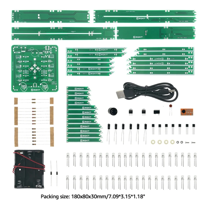 DIY Music Christmas Tree Soldering Kit Flashing LED 3D Xmas Tree Electronic Set