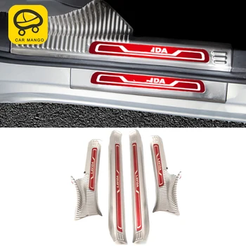

CARMANGO for VW Volkswagen Lavida 2018 2019 Car Door Threshold Scuff Plate Guard Welcome Pedal Pad Stickers Exterior Accessories