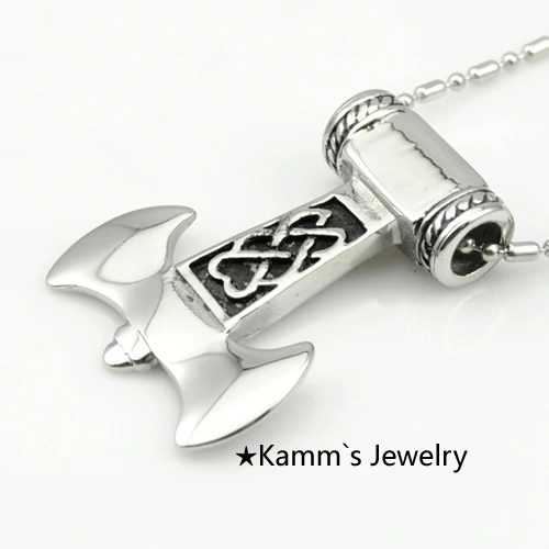 AMUMIU Мужская и женская миф Thor Hammer Norse Magick Mjolnir Pewter Подвеска Бесплатная 24 "Новое