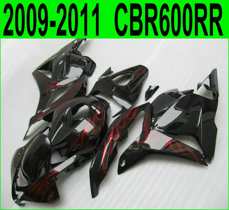 Наборы формочек для инъекций обновление для Honda обтекатель комплект CBR600RR 2009 2010 2011(красное пламя) cbr600 rr 09 10 11 обтекатели CX26