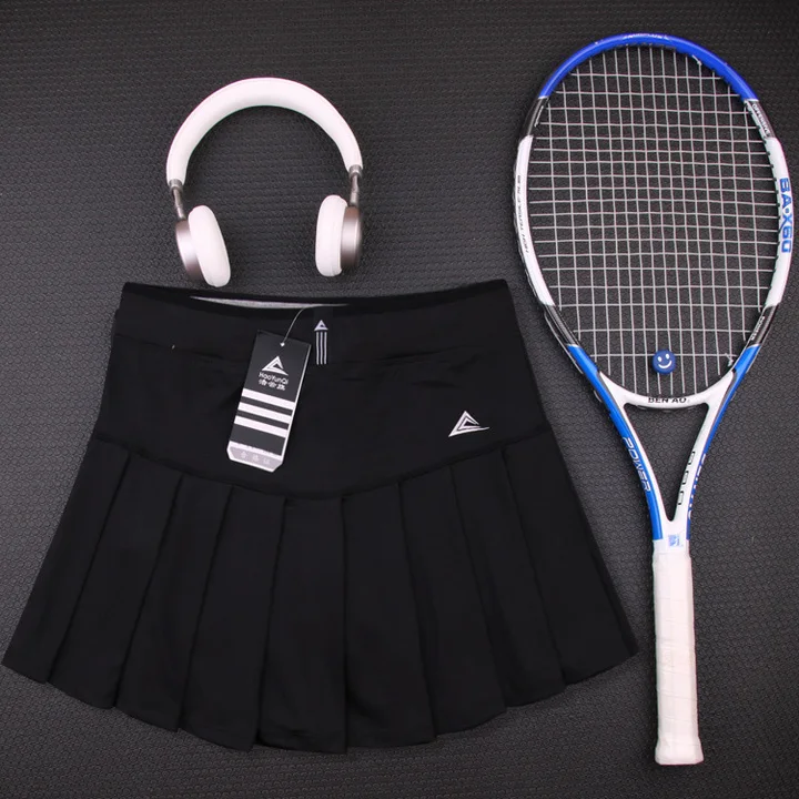 Новые теннисные юбки для девочек с защитными шортами, быстросохнущая Женская юбка для бадминтона, женские теннисные юбки, спортивные шорты для девочек