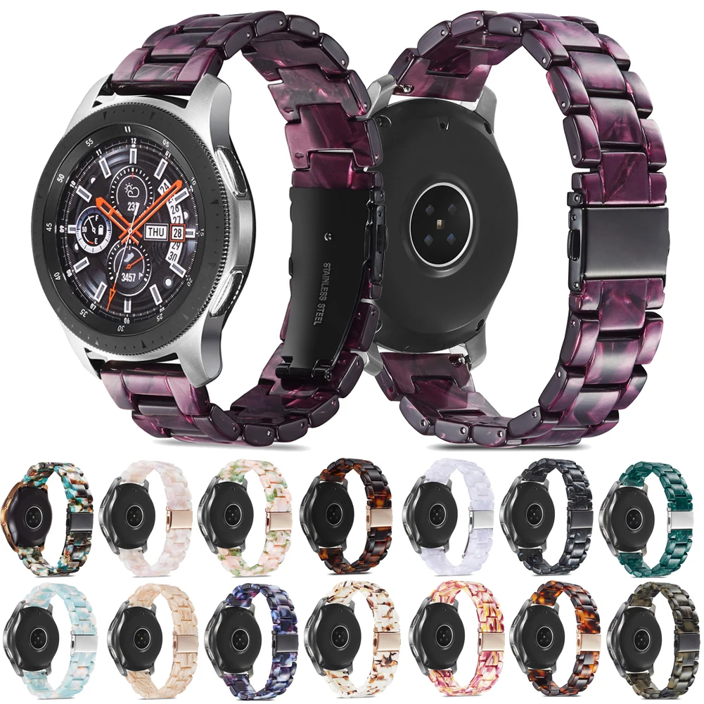 

20mm 22mm Resin Watch Band Strap For Samsung Galaxy Watch 42mm 46mm Gear S2 S3 For Huawei watch 2 For Garmin Wristband Bracelet