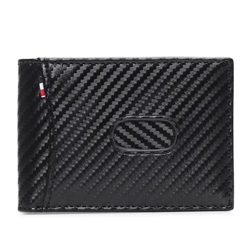 

Men's wallet new carbon fiber material short men's wallet multi-functional wallet