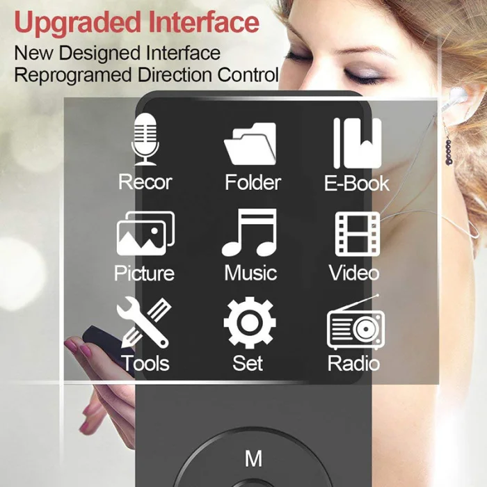 Sports MP3 Player Recording Pen with E-book Reading Picture Browsing FM Radio Function DU55