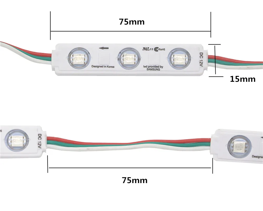 1.5W/Chip DC 12V WS2811 RGB LED Pixel Light Module IP68 waterproof LED Lighting Full Color christmas Light 20pcs led light led modules led module