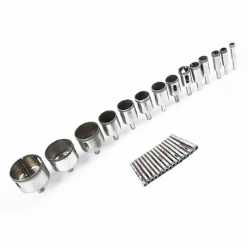 

28 Pieces 6 50mm Diamond Coated Hole Saw Set Tile Ceramic Glass Marble Drilling Bits Tools Drill Bits