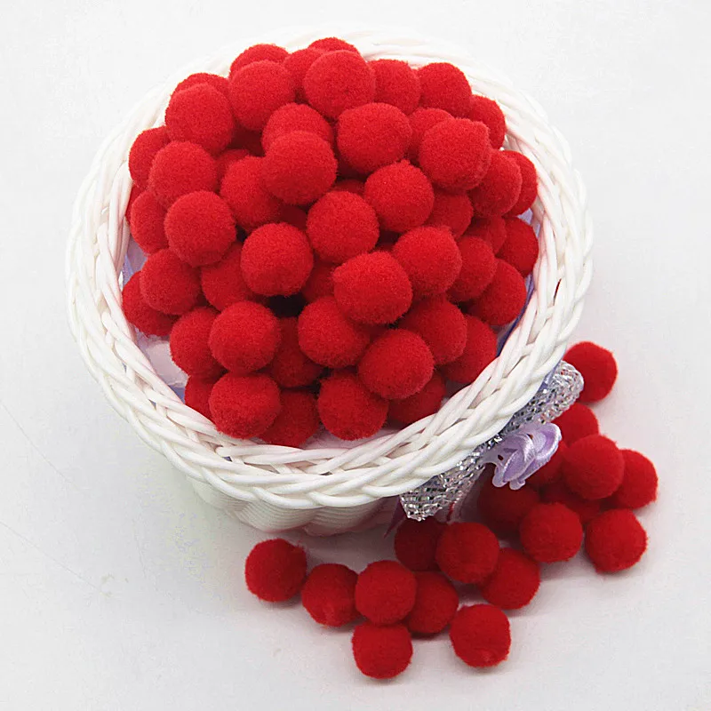 Pom Poms Craft Supplies 8mm 10mm 15mm 20mm 25mm 30mm Soft Fluffy Plush DIY Ball Home Decor Sewing