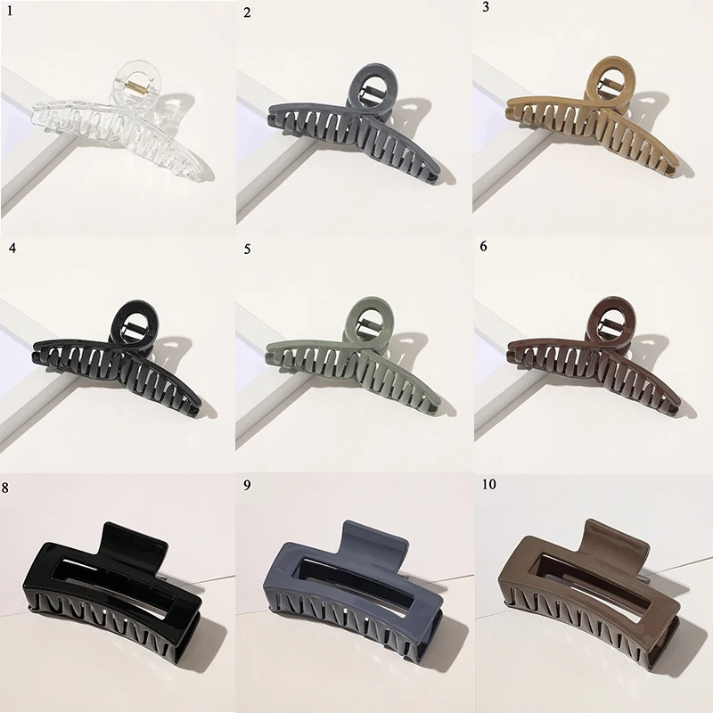 

Retro Cross Hair Claw Simple Wild Transparent Morandi Color Catch Clip Large Size Geometric Washing Face Tool Accessories