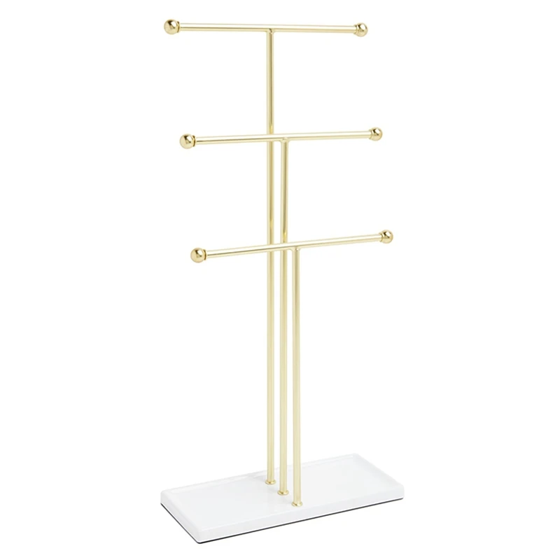 

Nordic Metal Storage Rack Modern Jewelry Ring Necklace Earring Display Rack Holder Desk Decor
