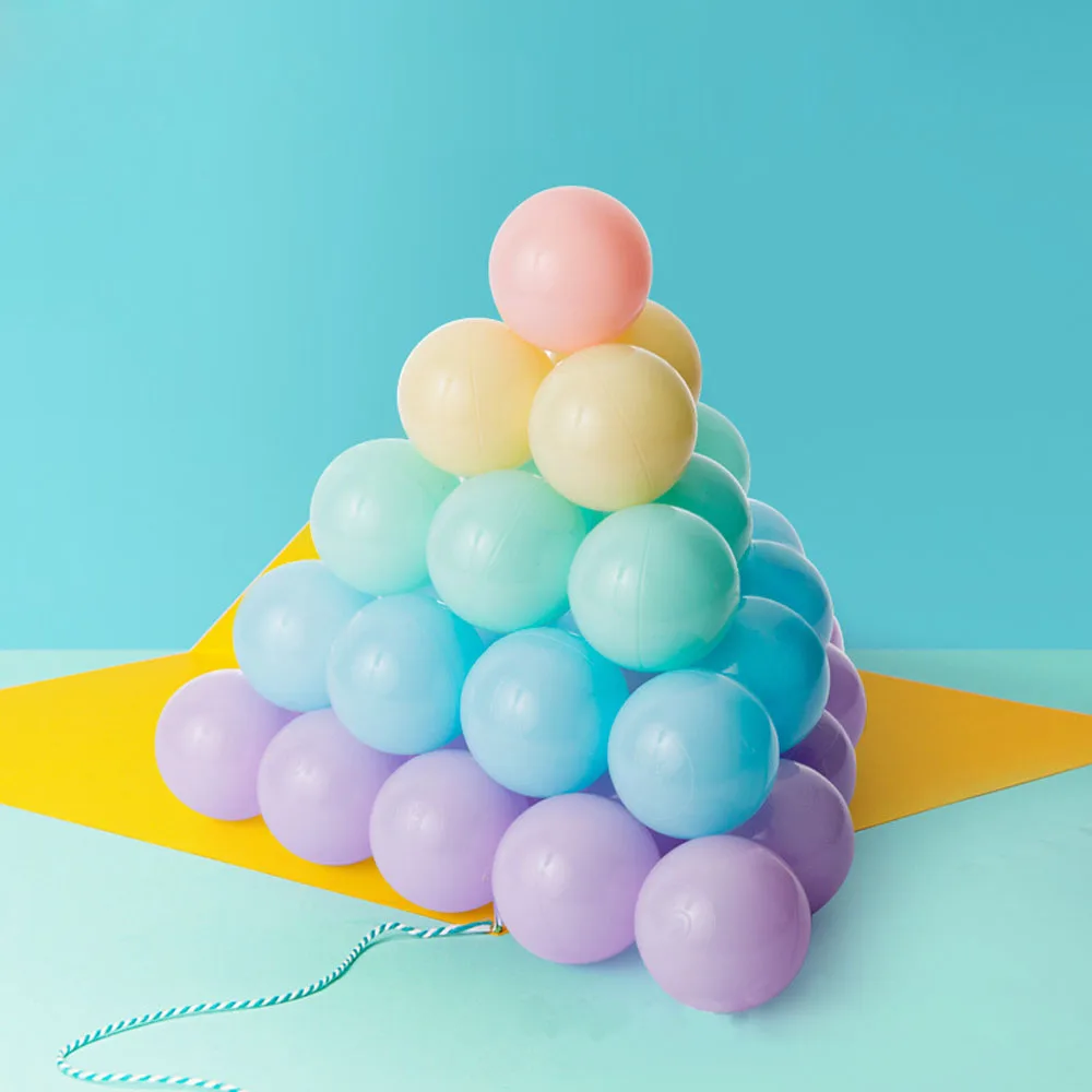 50 шт./пакет океан шариков для игровой бассейн детские игрушки Цветные Волны с изящными бубонами для Плавание яма с Баскетбольным кольцом Играть Игрушка для улицы