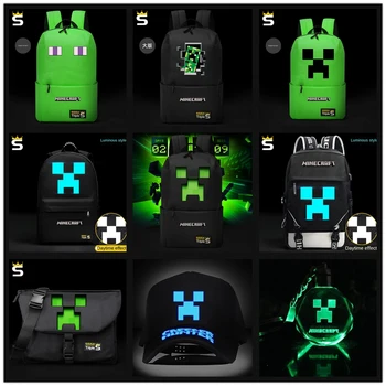 

High Quality Oxford Cloth Minecrafted Backpack Creepy Large Capacity Male Mochila Water Repellent Travel Multi Kid School Bag