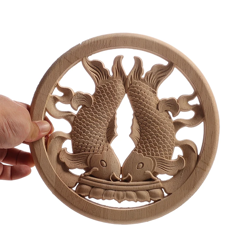 Wood Applique Wood Decal Craft Onlay Door Carving Unpainted Classical Leaves Wooden Furniture Decoration Accessories Window For ornament crafts,wooden figurine crafts,wood figurines,miniature leaf ornament