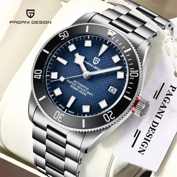 PAGANI DESIGN Luxury Watch Commercial Sports Automatic Mechanical Watch 100M Waterproof Relógio Masculino Luminous BB58