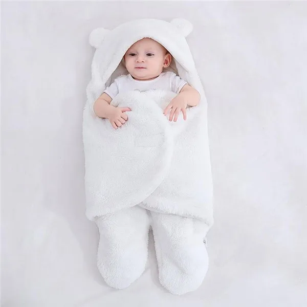 White 6M Детское одеяло для пеленания из хлопка; мягкая пеленка для новорожденных; сумка для сна; Decke Cobertor Infantil Bebek Battaniye Cobijas Bebe - Цвет: White 6M